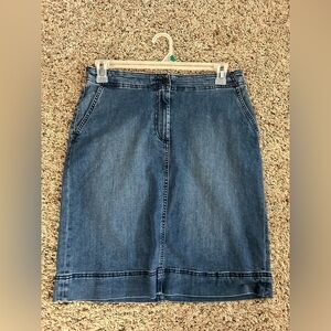 Skirt jean Talbots woman size 8 denim